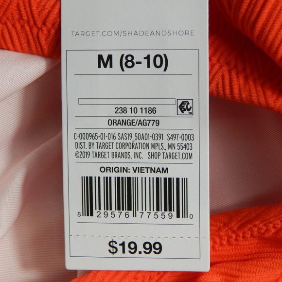 Bikini Top Size M Womens Shade And Shore Full Coverage Orange Thick Straps - Picture 7 of 10